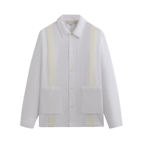 Kith Seersucker Long-Sleeve Boxy Collared Overshirt - KHM032080 101