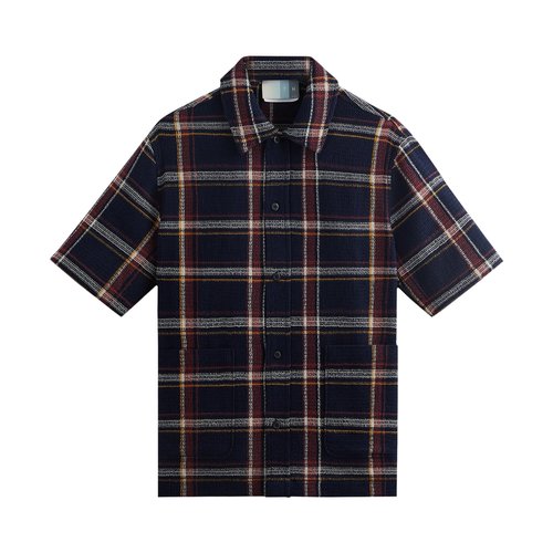 Kith Shadow Plaid Boxy Collared Overshirt - KHM010305 413