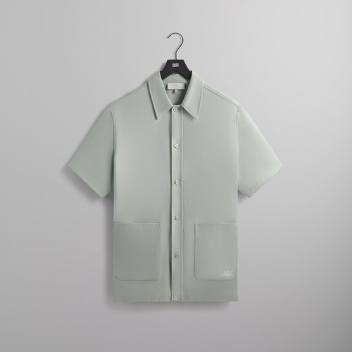 Kith Silk Cotton Boxy Collared Overshirt - Brine - M032012-5014