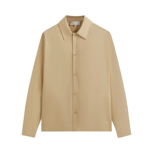 Kith Silk Cotton Long-Sleeve Boxy Collar Overshirt - KHM032705 963