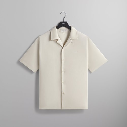 Kith Silk Cotton Thompson Camp Collar Shirt Black SS25 KHM031760 