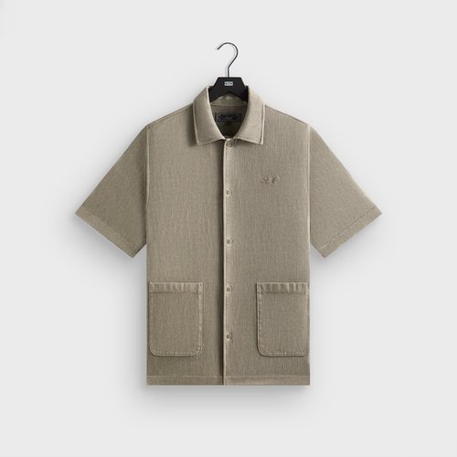 Kith Soft Woven Short Sleeve Boxy Collared Overshirt - Astro - M033462-207