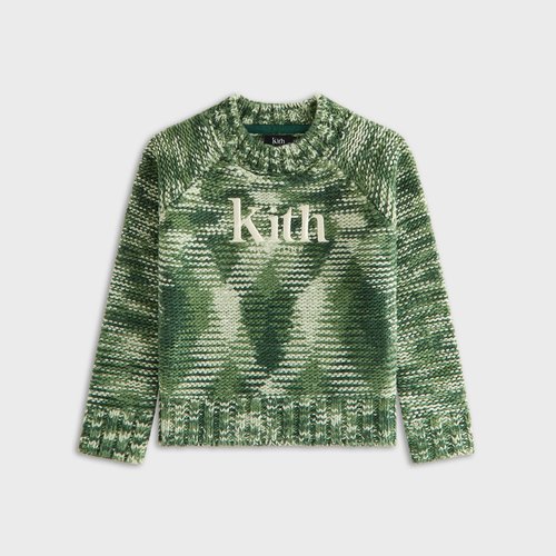 Kith Space Dye Logo Sweater - Bay Breeze - K031043-353