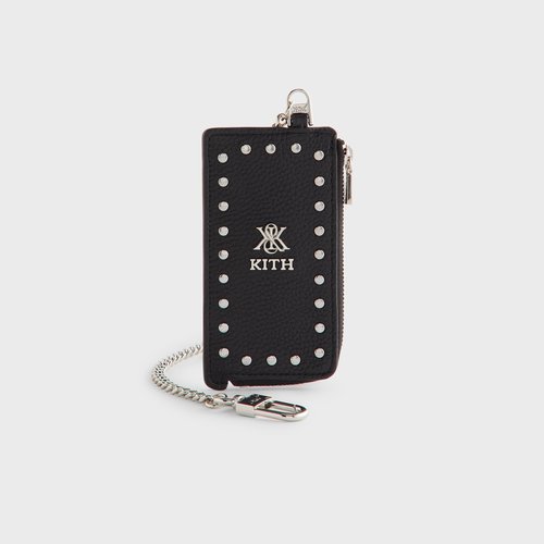 Kith Studded Chained Zipped Cardholder - Black - MSL0016-001