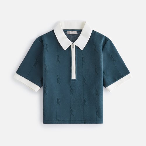 Kith Taylen Pique Logo Knit Polo - Serpentine - W030275-336