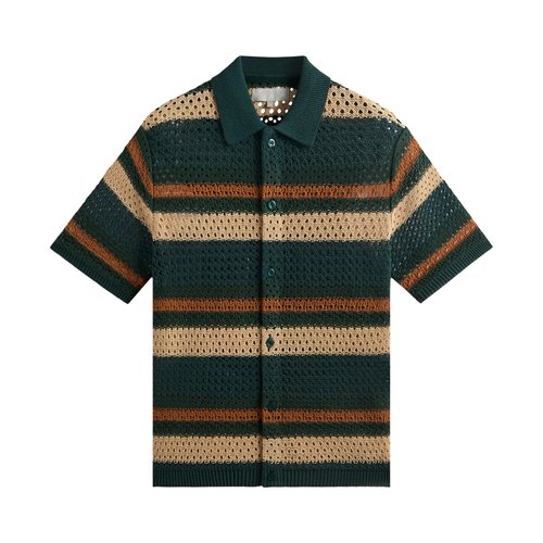 Kith Thompson Crochet Button Down Shirt | Multi-Color | Size XS - KHM032046 329