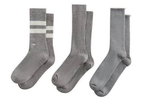 Kith Three Pack Mixed Cotton Socks - Multicolor