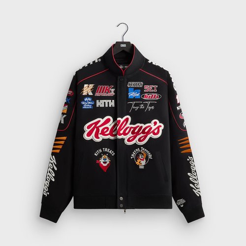 Kith Treats for Kellogg's Frosted Flakes Cereal & Tony the Tiger Racing Jacket - Black - T010001-001