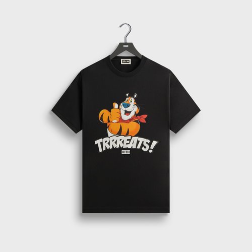 Kith Treats for Kellogg's Frosted Flakes Cereal & Tony the Tiger Thumbs Up Tee - Black - T030234-001