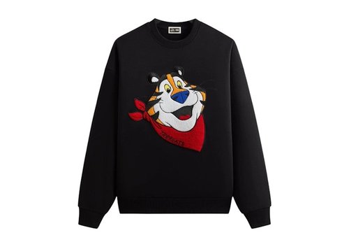 Kith Treats Kellogg's Frosted Flakes Cereal Tony the Tiger Tony Nelson Crewneck Sweatshirt - Black - KHT030228