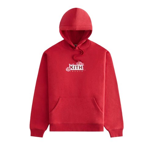 Kith Treats Plum Blossom Williams III Hoodie | Red | Size XL - KHT030166 619