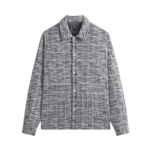 Kith Tweed Long-Sleeve Boxy Collared Overshirt - KHM033460 413