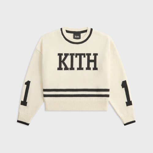 Kith Varsity Crewneck Sweater - Sandrift - K030973-104