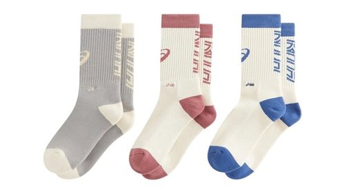 Kith x ASICS Loyalty Exclusive Crew Socks 3 Pack - Multicolor