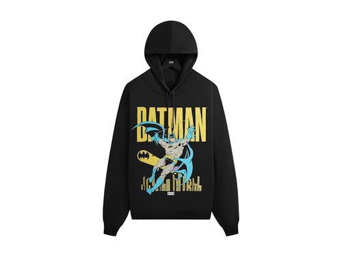 Kith x Batman Classic Vintage Nelson Hoodie - Black - KHM-032791