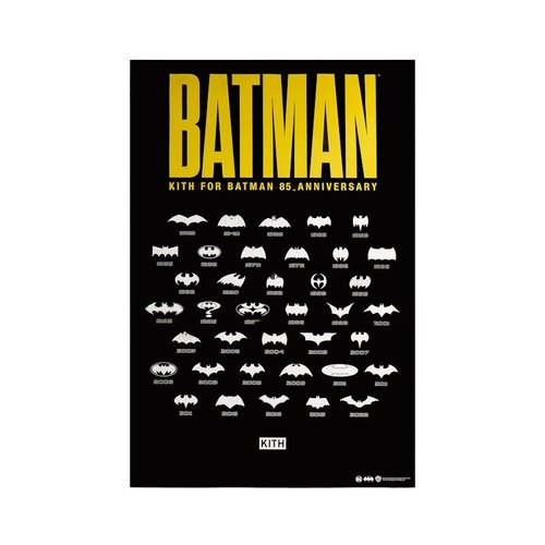 Kith x Batman History Of The Bat Symbol Poster - Multicolor