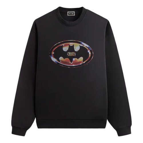 Kith x Batman Logo Vintage Nelson Crewneck - Black - KHM032796-001