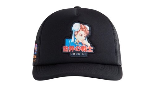 Kith x Capcom Chun Li Nolan Trucker Hat - Black