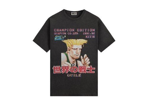 Kith x Capcom Guile Champion Edition Vintage Tee Shirt - Black