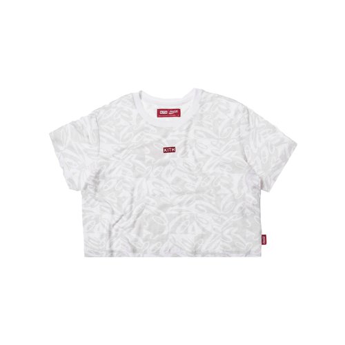 Kith x CocaCola Checkered Cropped Tee Shirt - White
