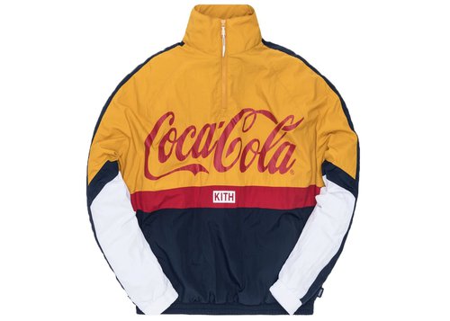 Kith x CocaCola Quarter Zip Nylon Windbreaker - Navy Blue