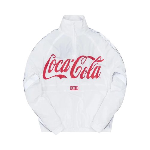 Kith x Coca-Cola Quarter Zip Nylon Windbreaker | Size M - 0725 1SS190801XCCQ WHIT