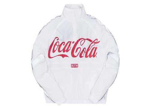Kith x CocaCola Quarter Zip Nylon Windbreaker - White