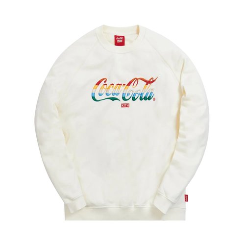 Kith x Coca-Cola Striped Crewneck | Cream | Size M - KH2525 104