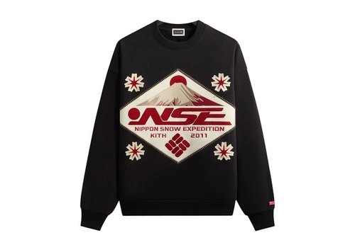 Kith x Columbia Patch Crewneck Sweatshirt - Black - KHM034130