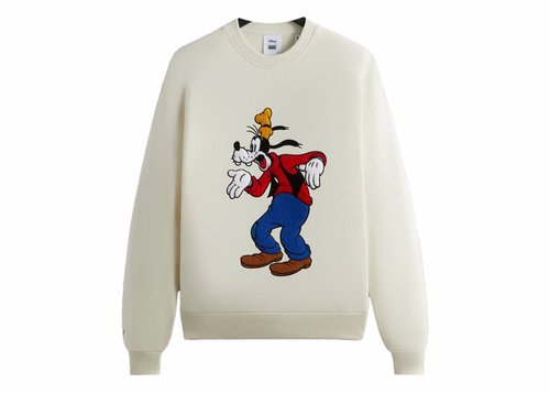 Kith x Disney Mickey & Friends Astonished Goofy Vintage Crewneck Sweatshirt - Sandrift - KHM031749-104