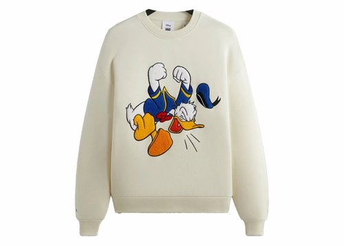 Kith x Disney Mickey & Friends Donald Duck Vintage Crewneck Sweatshirt - Sandrift - KHM031746-104