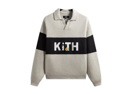 Kith x Disney Pixar Nelson Rugby Sweater - Light Heather Grey - KHM034429