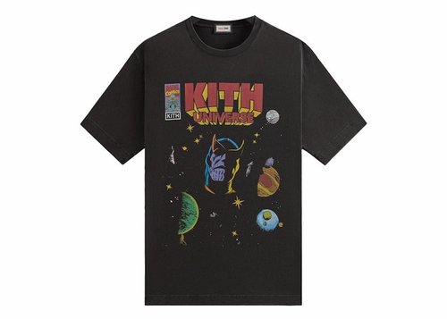 Kith x Marvel Universe Graphic Vintage Tee Shirt - Black