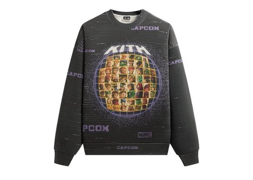 Kith x Marvel vs. Capcom Character Select Vintage Nelson Crewneck - Black