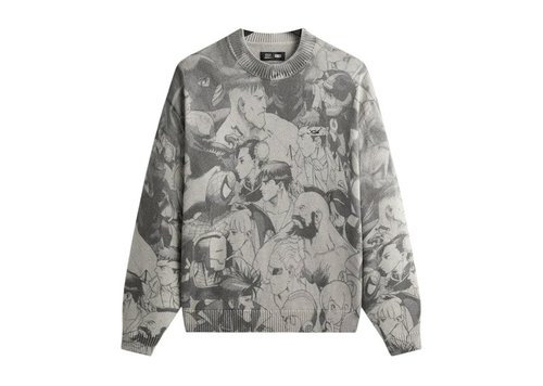 Kith x Marvel vs. Capcom Super Heroes Crewneck Sweater - Light Heather Grey
