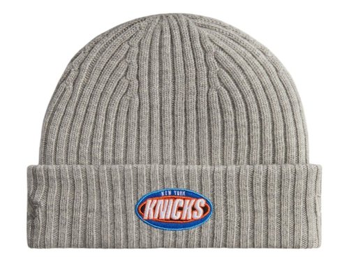 Kith x New Era The New York Knicks Logo Beanie - Light Heather Grey