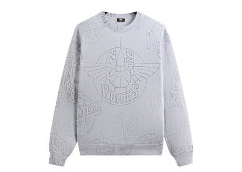 Kith x New York Knicks Sketched Vintage Nelson Crewneck Sweatshirt - Light Heather Grey