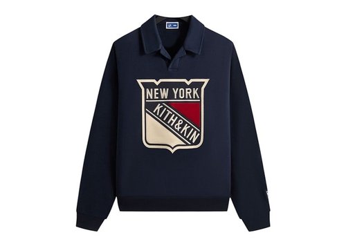 Kith x New York Rangers Shield Vintage Nelson Rugby - Nocturnal
