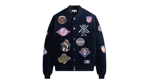 Kith x New York Yankees Corduroy Avery Bomber Jacket - Nocturnal