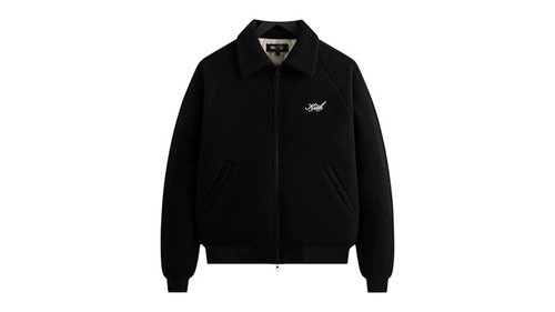 Kith x New York Yankees Melton Wool Raglan Varsity Jacket - Black
