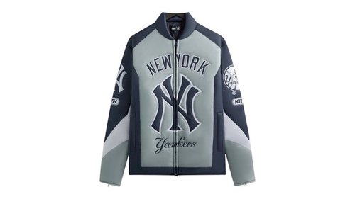 Kith x New York Yankees Zip Brixton Puffed Shirt Jacket - Statue