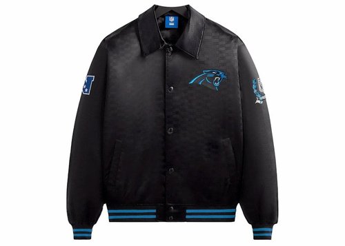 Kith x NFL Panthers Satin Bomber Jacket - Black