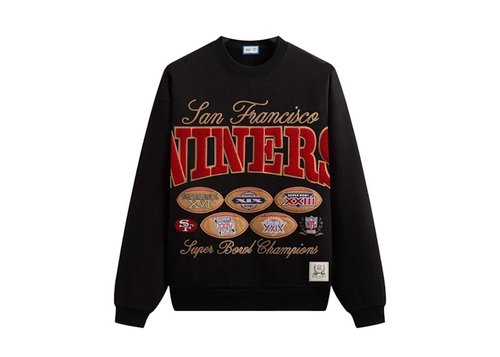 Kith x NFL San Francisco 49ers Vintage Crewneck Sweatshirt - Black