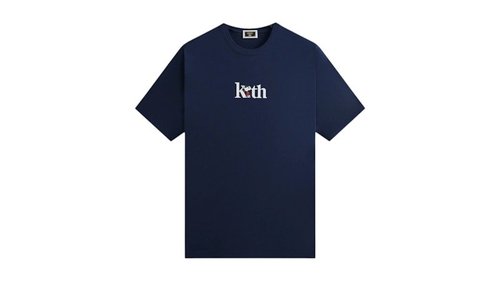 Kith x Peanuts Joe Cool Serif Tee Shirt - Nocturnal - KHM033388