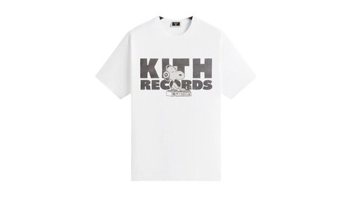 Kith x Peanuts Kith Records Vintage Tee Shirt - White - KHM033416