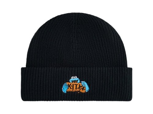 Kith x Sesame Street Cookie Monster Mia Beanie - Black