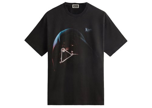 Kith x STAR WARS Darth Vader Helmet Vintage Tee Shirt - Black Ph