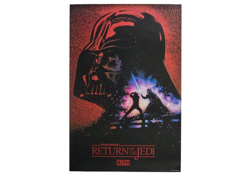 Kith x STAR WARS Darth Vader Poster Vintage Tee Shirt 'Black Ph