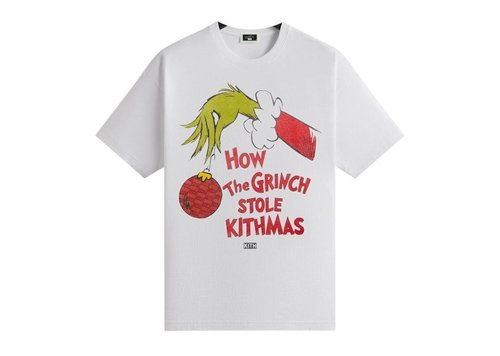 Kith x The Grinch Book Title Vintage Tee Shirt - White
