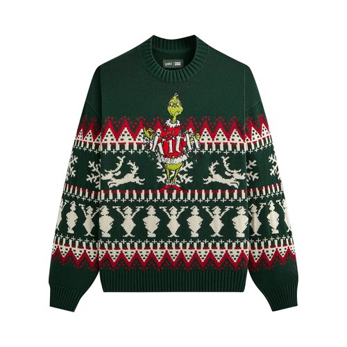 Kith x The Grinch Fair Isle Lewis Crewneck Sweater - KHM032888 302